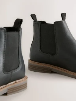 Noir - Leather Chelsea Boots