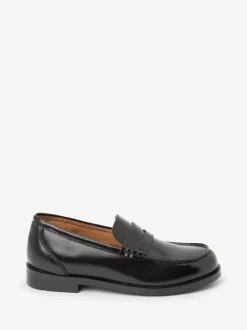 Noir - Loafers en cuir