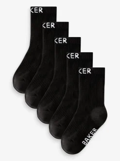 Noir - Lot de 5 chaussettes Baker by Ted Baker garçon