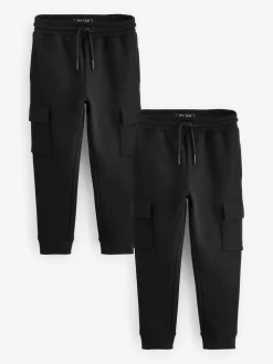 Noir - Lot de 2 joggings cargo (3-16ans)