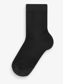 Noir - Lot de 7 paires de chaussettes à semelle intérieure rembourrée