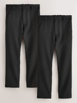 Noir - Lot de 2 pantalons d’école Clarks coupe classique
