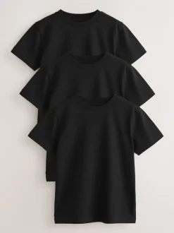 Noir - Lot de 3 T-shirts à manches courtes (3-16ans)