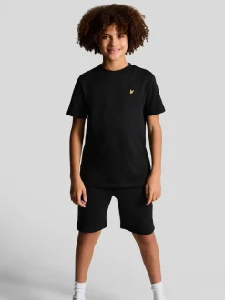 Noir - Lyle & Scott Short garçon en jersey