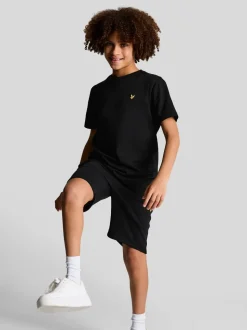 Noir - Lyle & Scott Short garçon en jersey