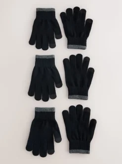 Noir - Magic Gants 3 paquets (3-16ans)
