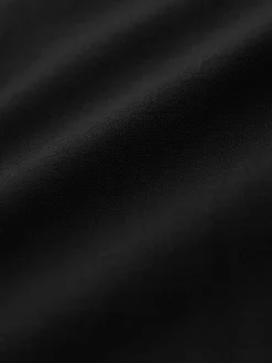 Noir - Manches courtes Coton riche Oxford Chemise (3-16ans)