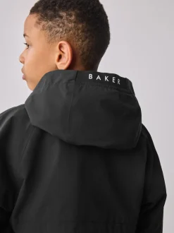 Noir - Manteau Baker by Ted Baker doublé en polaire imperméable