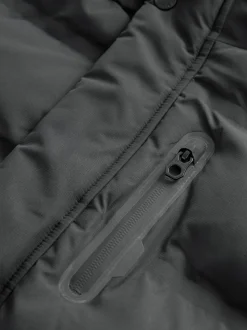 Noir - Manteau bouffant long imperméable doublé de polaire (3-17yrs)