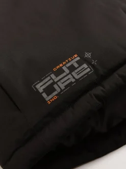 Noir - Manteau matelassé intérieur imperméable (3-16ans)