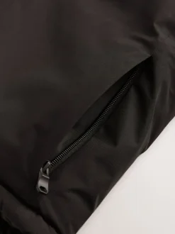 Noir - Manteau matelassé intérieur imperméable (3-16ans)
