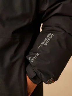 Noir - Manteau matelassé intérieur imperméable (3-16ans)