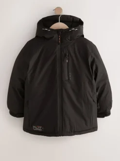 Noir - Manteau matelassé intérieur imperméable (3-16ans)