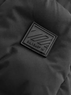 Noir - Manteau rembourré doublé en micropolaire Résistant à la douche (3-17ans)