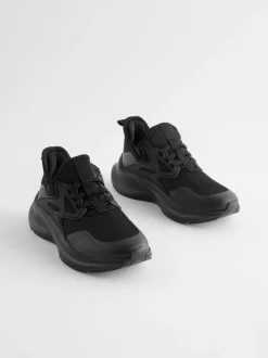 Noir - Mesh Elastic Lace Trainers