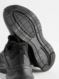 Noir - Mesh Elastic Lace Trainers