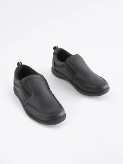 Noir - Mocassins d'écolier en cuir