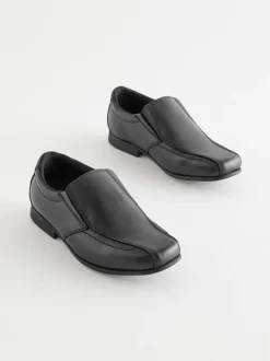 Noir - Mocassins d'écolier en cuir