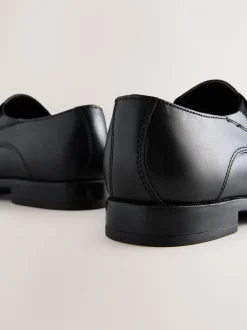 Noir - Mocassins en cuir pour l’école
