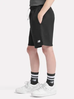 Noir - New Balance Français Short en coton Terry à petit logo