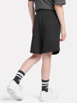 Noir - New Balance Français Short en coton Terry à petit logo