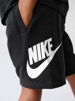 Noir - Nike ensemble t-shirt et short Little Kids Club