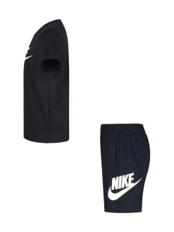 Noir - Nike ensemble t-shirt et short Little Kids Club