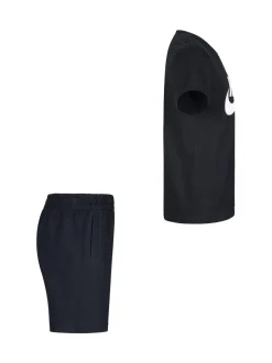 Noir - Nike ensemble t-shirt et short Little Kids Club