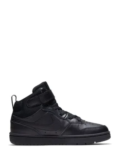 Noir - Nike Junior Court Borough Mid Trainers