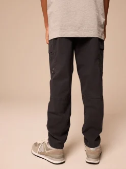 Noir - Pantalon cargo fuselé (3-16ans)