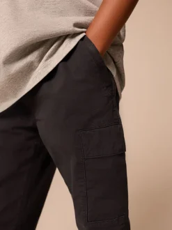 Noir - Pantalon cargo fuselé (3-16ans)