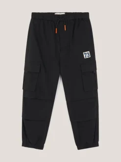 Noir - Pantalon cargo Monsoon uni