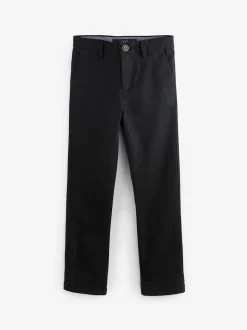Noir - Pantalon chino extensible (3-17ans)