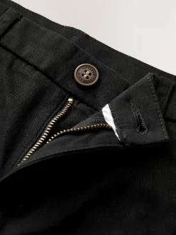 Noir - Pantalon chino extensible (3-17ans)