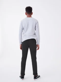 Noir - Pantalon Pull-On à Taille Côtelée (3-16ans)