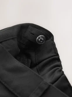 Noir - Pantalons d’école à coupe standard, jambes plus longues (3-17ans)