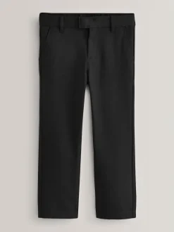Noir - Pantalons d’école à taille standard coupe standard (3-17ans)
