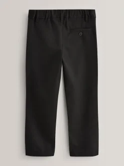 Noir - Pantalons d’école à taille standard coupe standard (3-17ans)