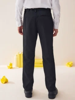 Noir - Pantalons d’école Coupe droite (3-17ans)