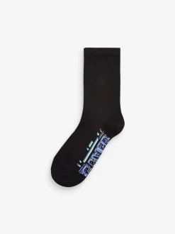Noir - Paquet de chaussettes en coton riche 7