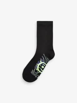 Noir - Paquet de chaussettes en coton riche 7