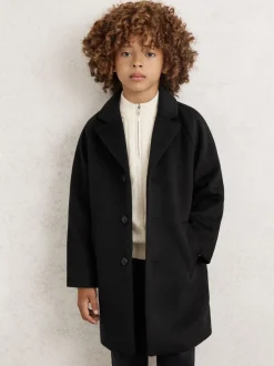 Noir - Pardessus Reiss Wallace en laine mélangée à manches raglan