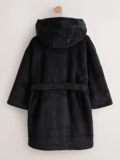 Noir - Peignoirs en laine polaire (1.5-16ans)