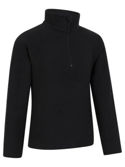 Noir - Polaire Mountain Warehouse Camber II à demi-fermeture éclair pour enfant