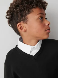 Noir - Pull Clarks unisexe en maille pour l’école