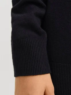 Noir - Pull JACK & JONES Junior en maille à col zippé