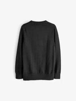 Noir - Pull Lyle & Scott Garçons en maille à Col rond