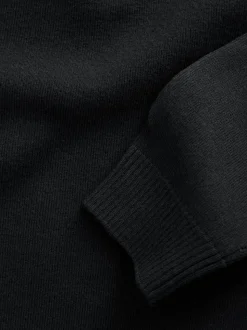 Noir - Pull scolaire en maille à col rond (3-16ans)