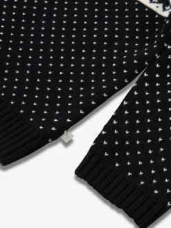 Noir - Pull The Little Tailor motif jacquard renne de Noël enfant