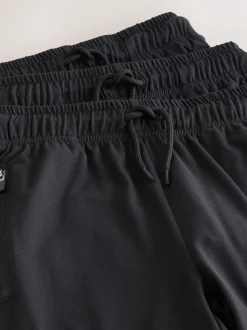 Noir - Short de sport léger 3 Pack (3-16ans)